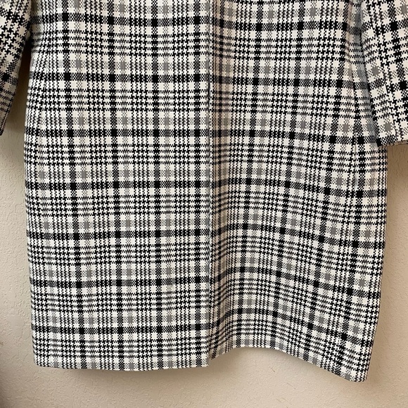 ALEX MARIE BLACK AND WHITE PLAID COAT JACKET LIKE NEW - Picture 5 of 11